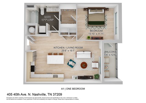 a floor plan of a one bedroom apartment with a bathroom and a living room